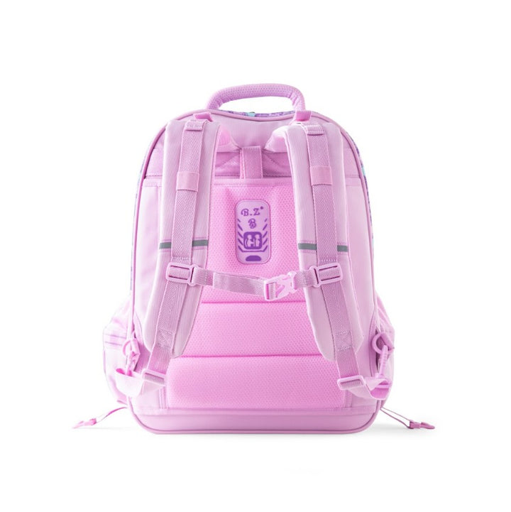 Kuromi 3D Embossed 3-Piece Stair-Climbing Trolley School Bag Set - Pink Striped