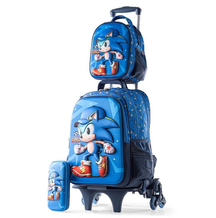 Sonic 3D Speed Fighter Trolley School Bag Set