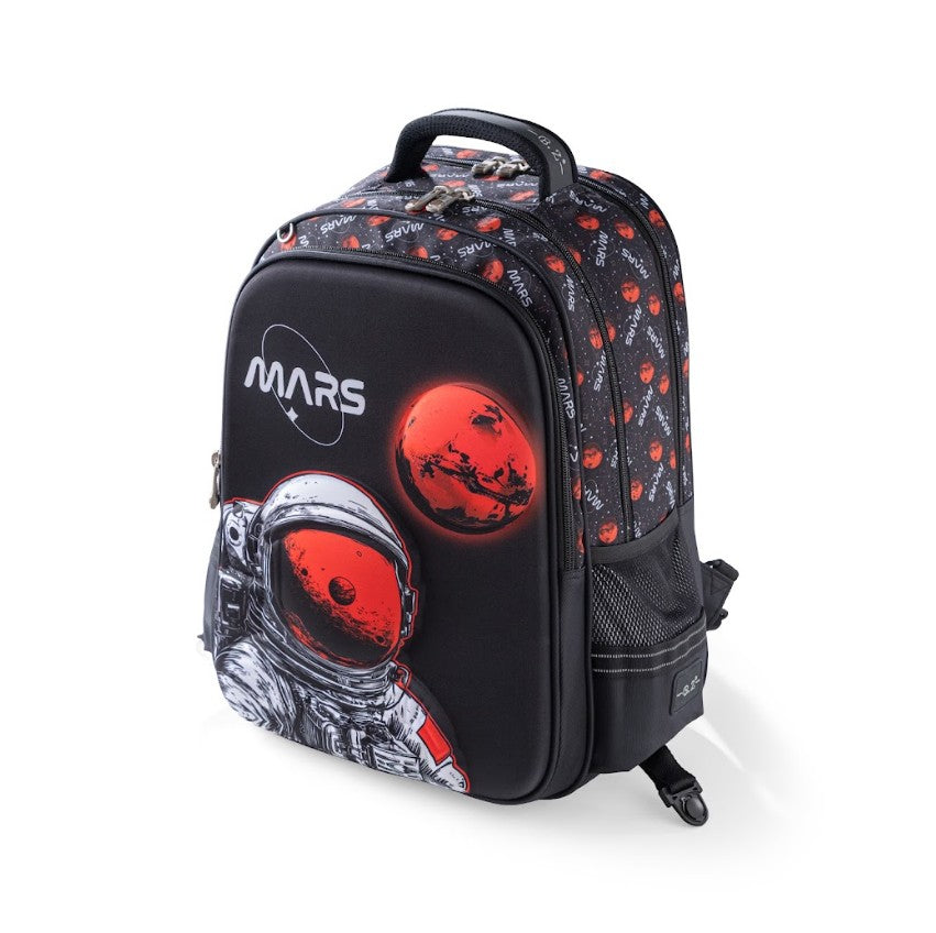 3D Mars Astronaut Space Explorer 3-Piece Stair-Climbing Trolley School Bag Set