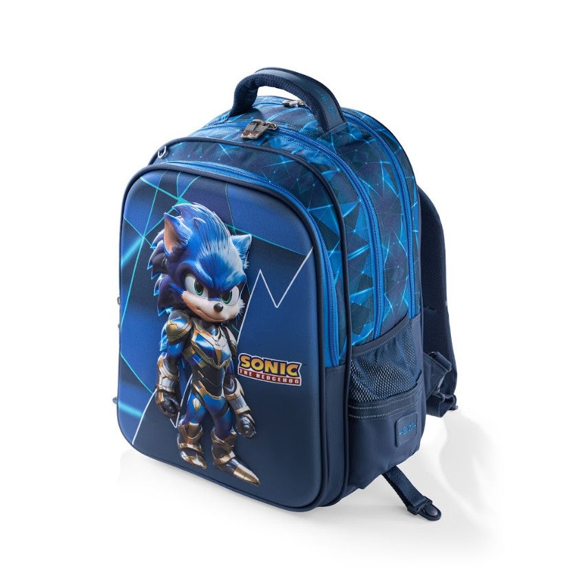 Sonic Armored Hero 3D Trolley School Bag Set