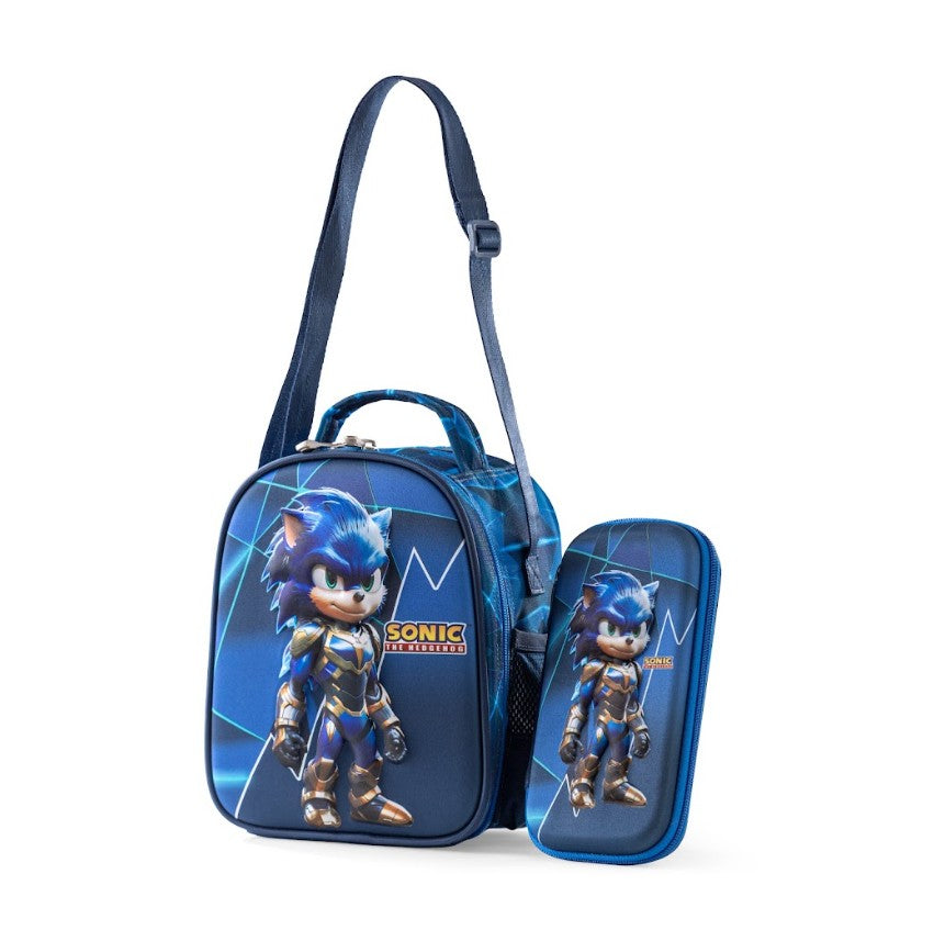 Sonic Armored Hero 3D Trolley School Bag Set
