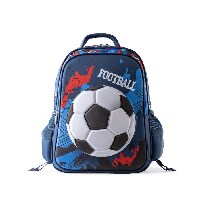 3D Football Relief Trolley School Bag Set