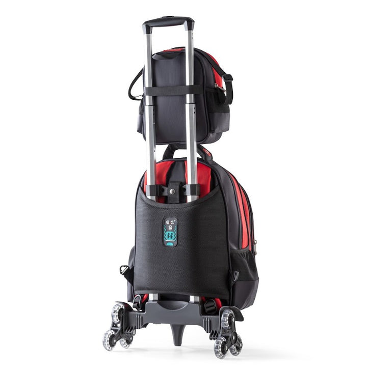 3D Spider Hero Fist Red 3-Piece Stair-Climbing Trolley School Bag Set