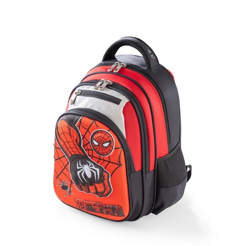 3D Spider Hero Fist Red 3-Piece Stair-Climbing Trolley School Bag Set