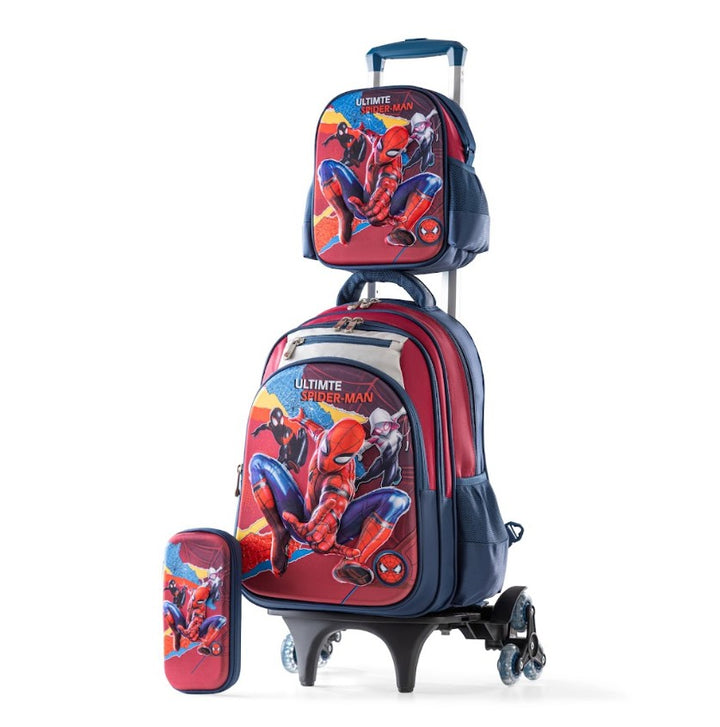 3D Ultimate Spider-Man Trolley School Bag Set