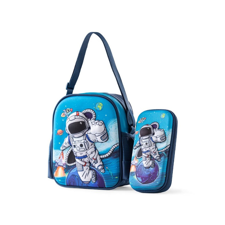 3D Astronaut Galaxy Explorer Trolley School Bag Set