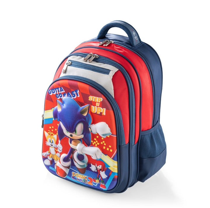 3D Sonic Gotta Go Fast Trolley School Bag Set