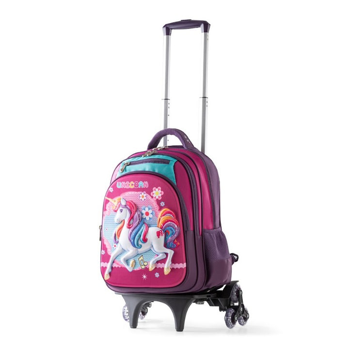 Dreamy Unicorn Rolling Backpack for Girls