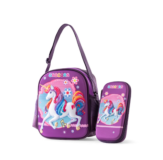 Unicorn Dream 3-Piece Stair-Climbing Trolley Backpack Set