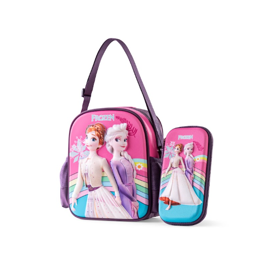 Frozen Snow Kingdom 3-Piece Stair-Climbing Trolley Backpack Set