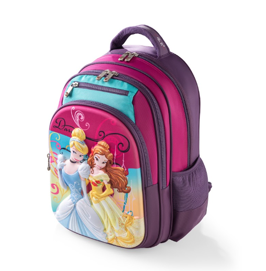 Fairytale Princesses 3D Embossed Trolley School Bag Set (3-in-1)