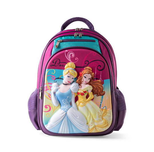 Fairytale Princesses 3D Embossed Trolley School Bag Set (3-in-1)