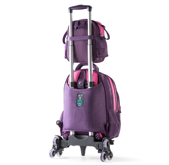 Magical Fairy & Pet 3D Embossed Trolley School Bag Set (3-in-1)