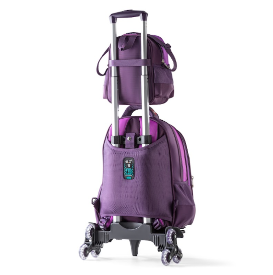 Enchanted Fairy Princess 3D Embossed Trolley School Bag Set (3-in-1)