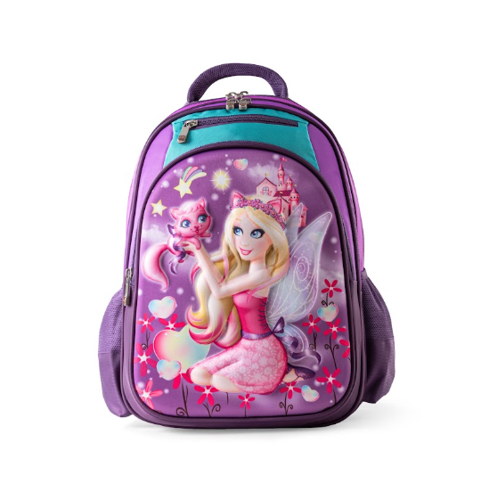 Enchanted Fairy Princess 3D Embossed Trolley School Bag Set (3-in-1)