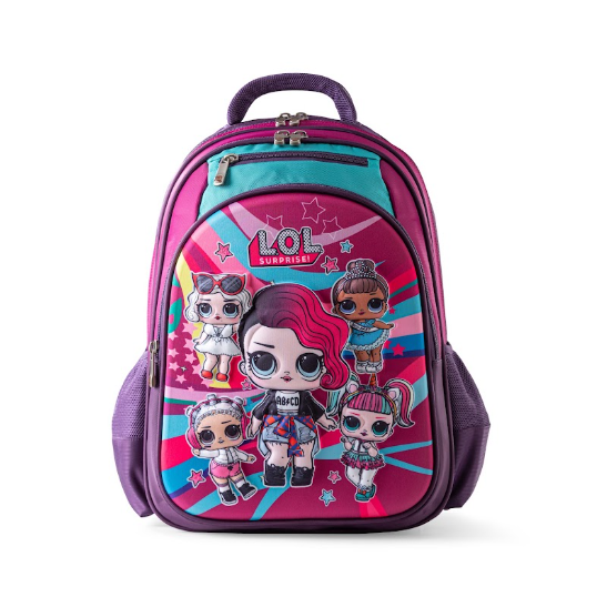 LOL Surprise Dolls 3D Embossed Trolley School Bag Set (3-in-1)