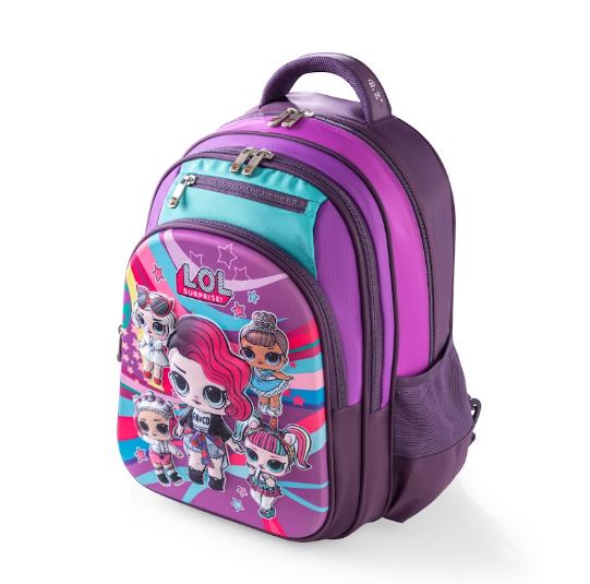 LOL Surprise Dolls 3D Embossed Trolley School Bag Set (3-in-1)