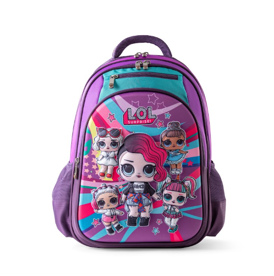LOL Surprise Dolls 3D Embossed Trolley School Bag Set (3-in-1)