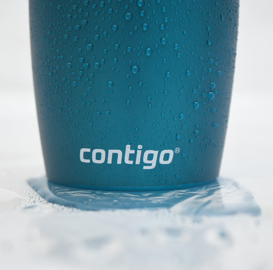 Contigo Autoseal West Loop Stainless Steel Travel Mug ( 470 ML ) - Teal / Metallic Blue
