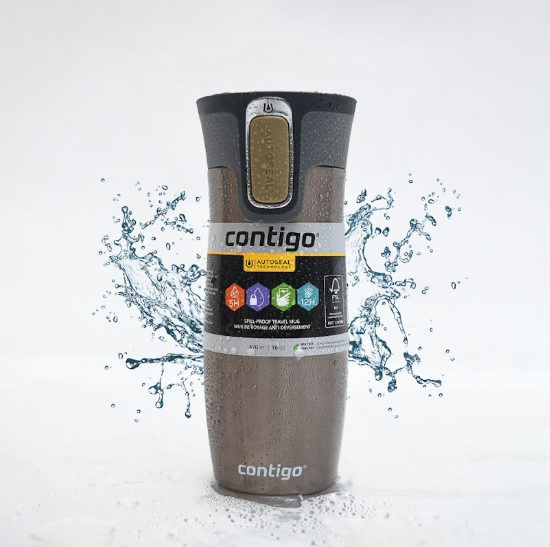 Contigo Autoseal West Loop Stainless Steel Travel Mug, Bronze-Champagne ( 470 ML )