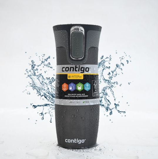 Contigo Autoseal West Loop Stainless Steel Travel Mug ( 470 ML ) - Charcoal / Gunmetal Gray
