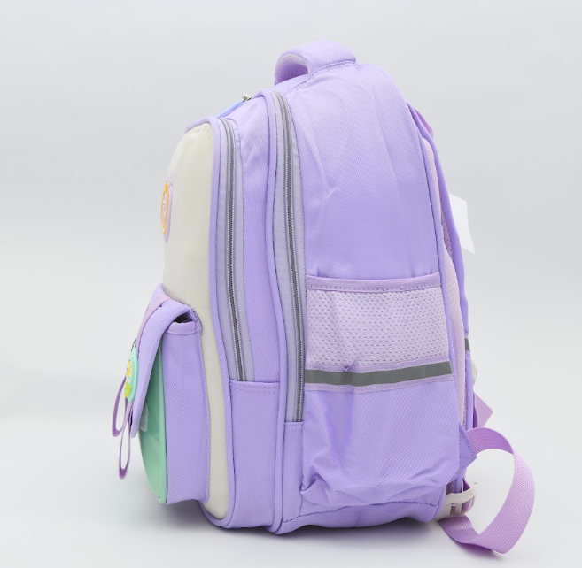 Preppy Color-Block School Backpack