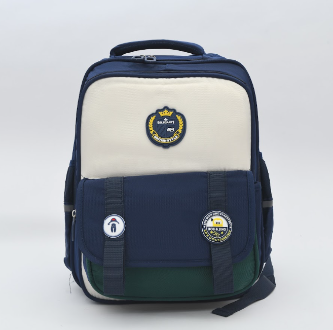 Preppy Color-Block School Backpack