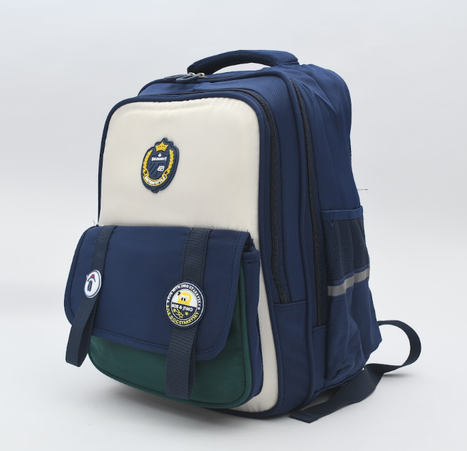 Preppy Color-Block School Backpack