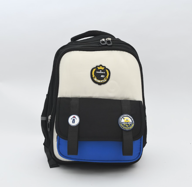 Preppy Color-Block School Backpack