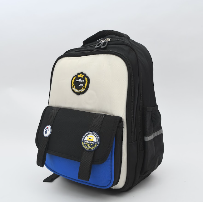 Preppy Color-Block School Backpack