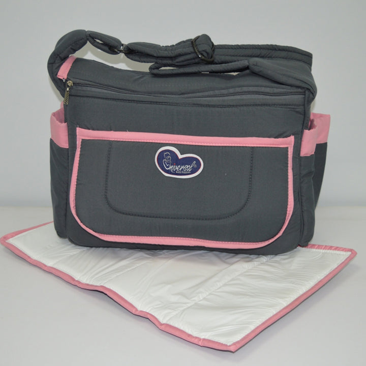 Cute Embroidered Animal Patch Diaper Bag with Matching Changing Mat