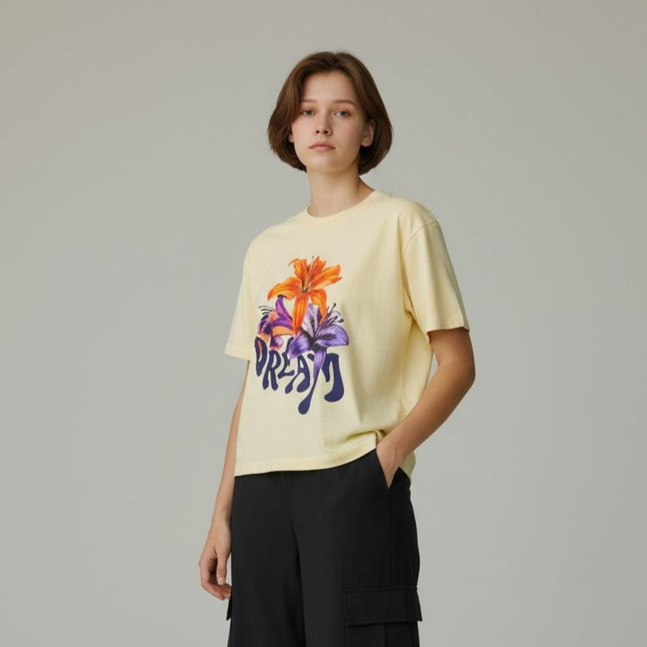 Dream Floral Graphic Crop Tee