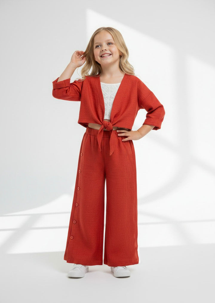Summer Breeze Crinkle Textured 3-Piece Co-Ord Set