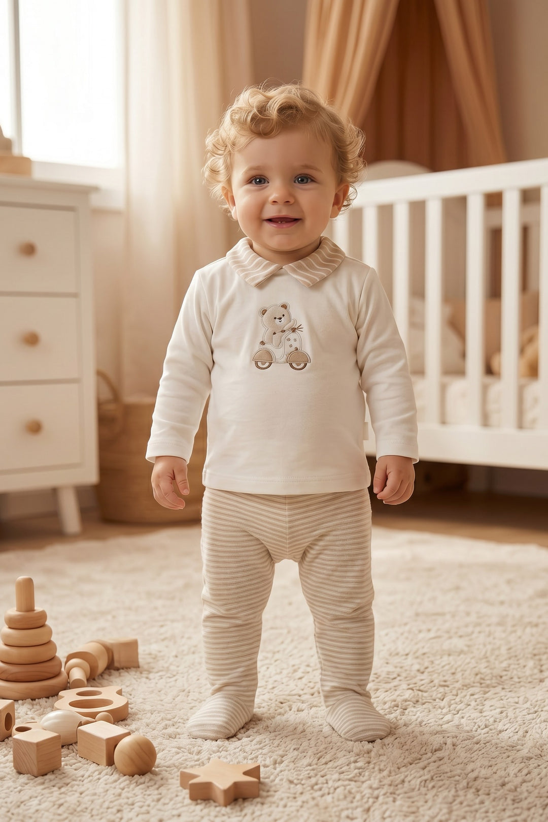 Little Scooter Bear Footed Set