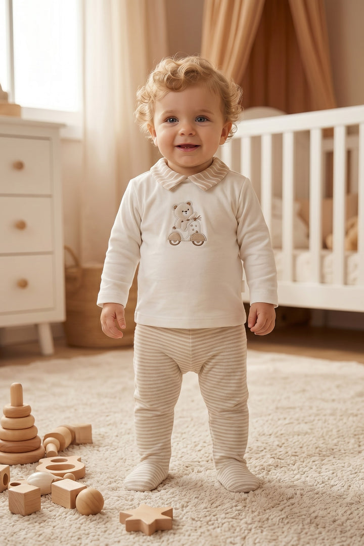 Little Scooter Bear Footed Set
