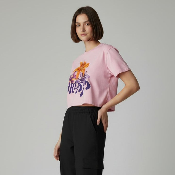 Dream Floral Graphic Crop Tee