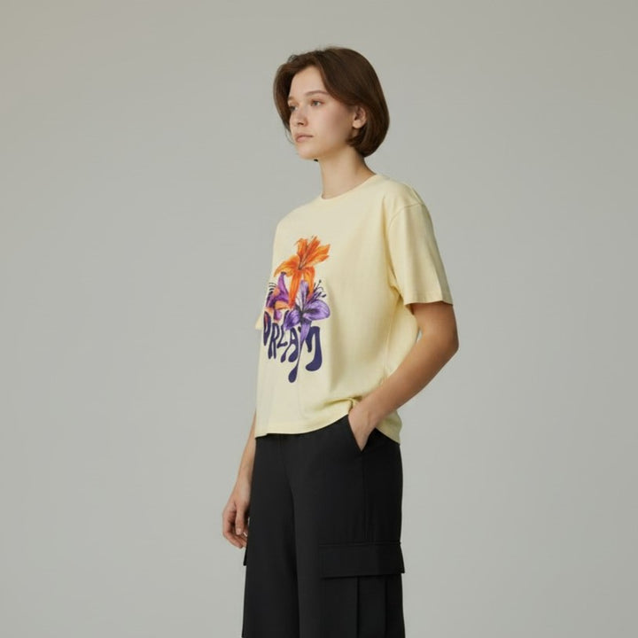 Dream Floral Graphic Crop Tee