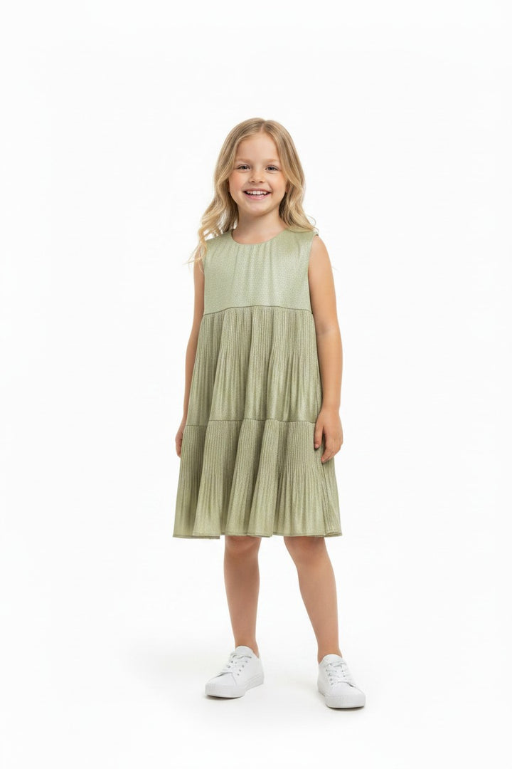 Summer Pleated Party Tiered Dress