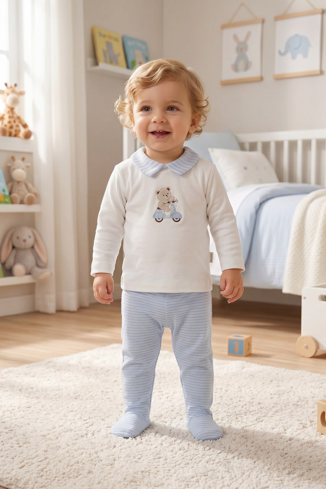 Little Scooter Bear Footed Set