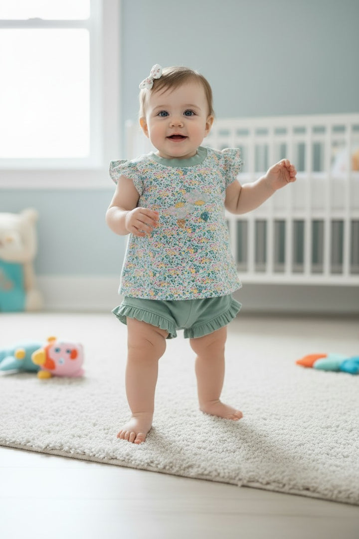 Blossom & Bloom Ruffle Short Set
