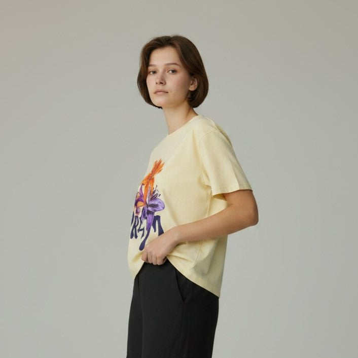 Dream Floral Graphic Crop Tee