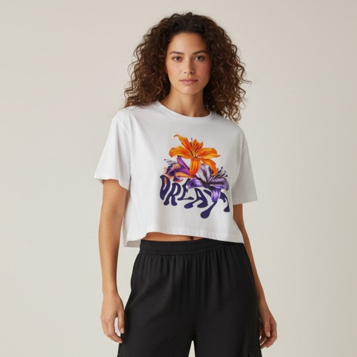 Dream Floral Graphic Crop Tee