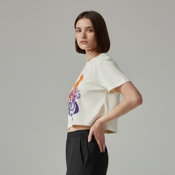 Dream Floral Graphic Crop Tee