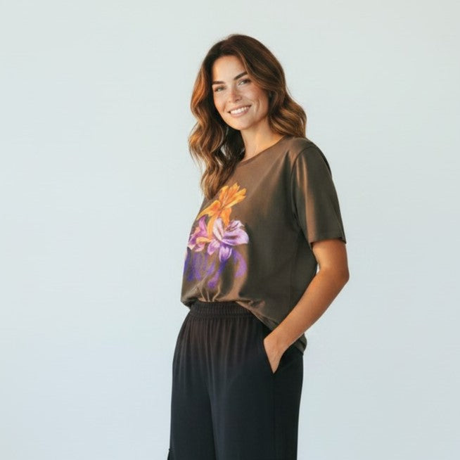 Dream Floral Graphic Crop Tee