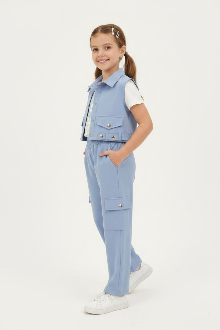 Chic Sleeveless Cargo Set