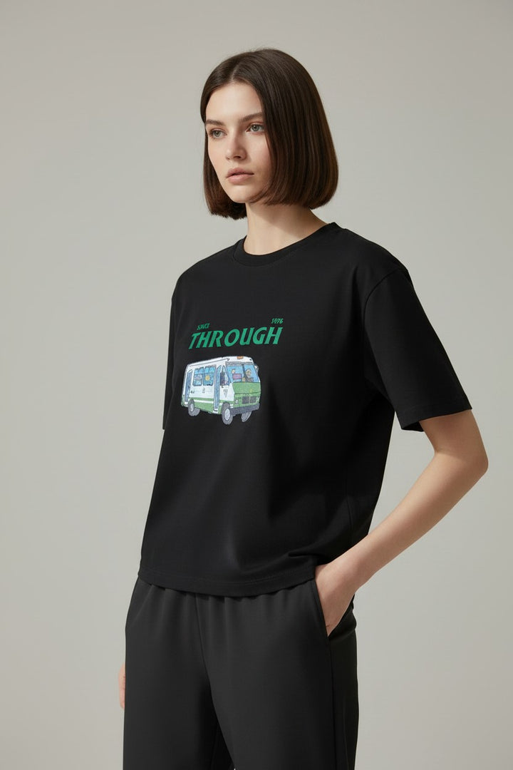"Through" Graphic Oversized T-Shirt