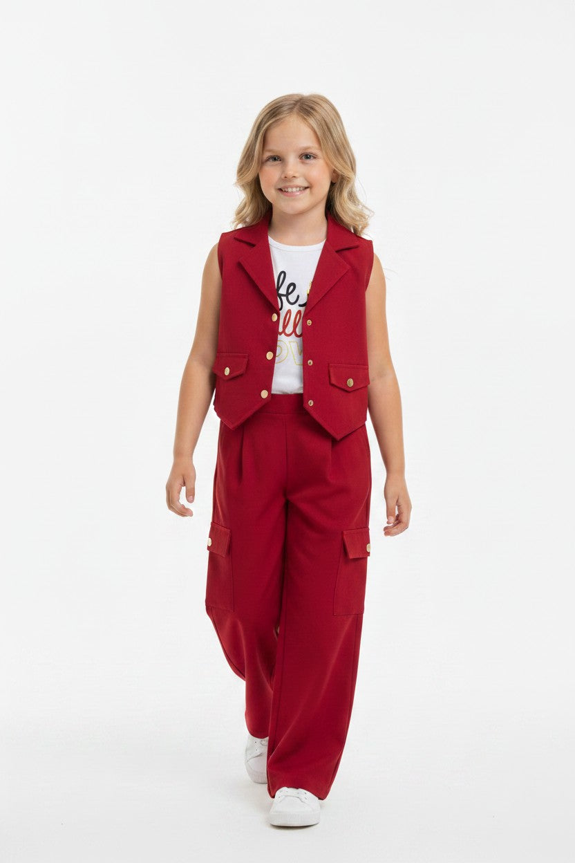 Chic Sleeveless Cargo Set