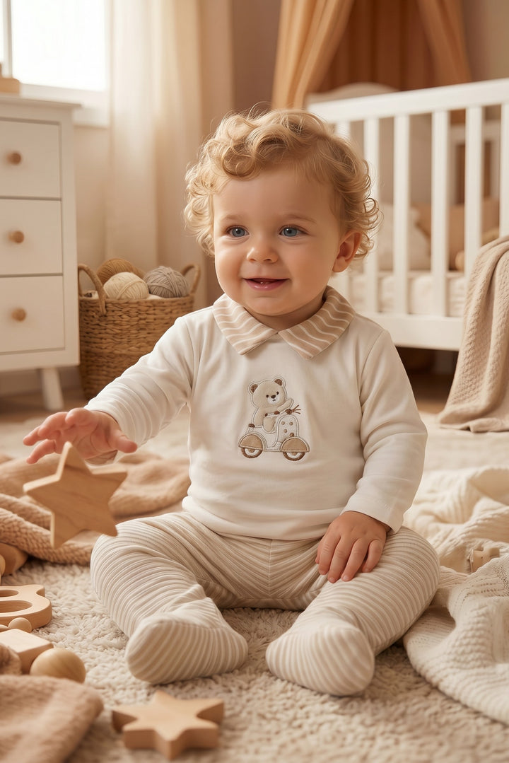 Little Scooter Bear Footed Set