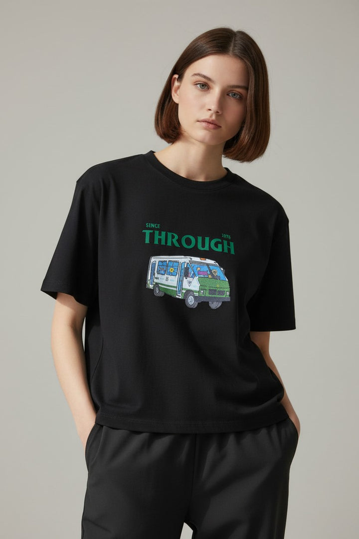 "Through" Graphic Oversized T-Shirt
