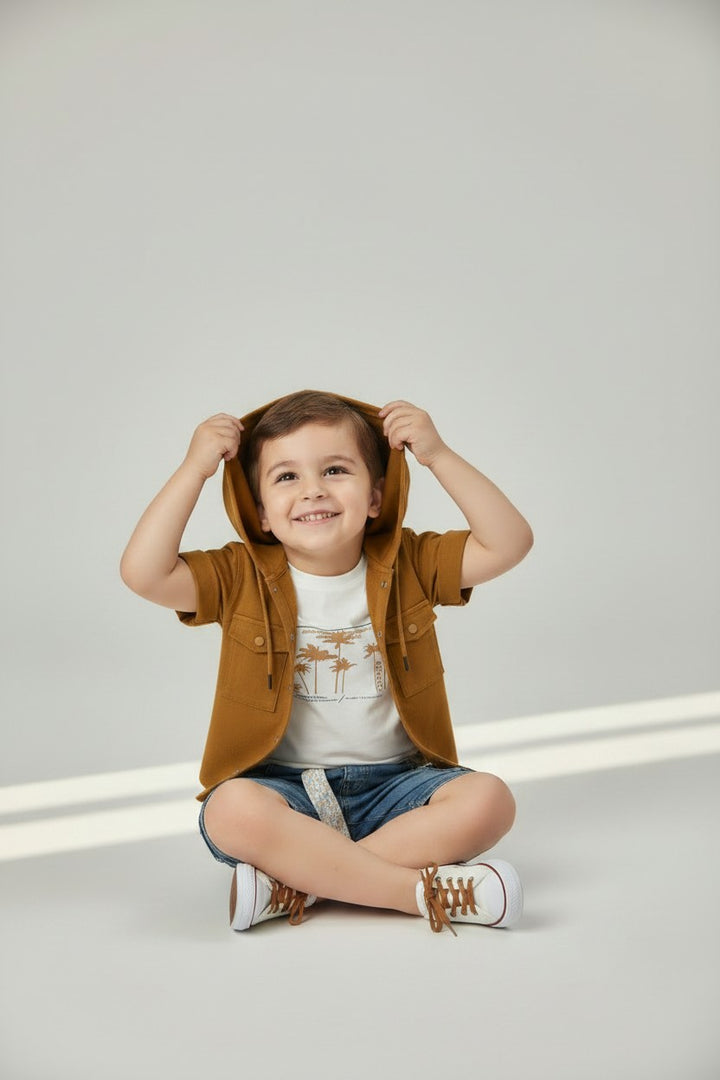 Little Explorer 3-Piece Hooded Denim Set